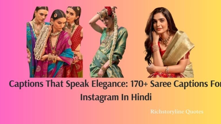 Saree Captions For Instagram In Hindi
